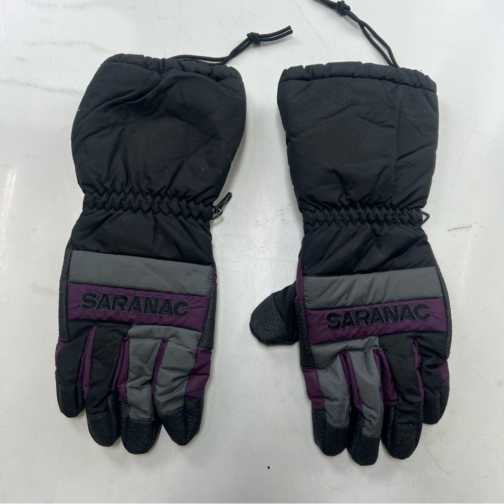 saranac men’s black long gloves L L121-2